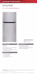 24 cu.ft. Top Freezer Refrigerator - Image 5